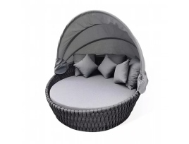 לורי - קונכייה שמפנייה ריפוד אפור אלומיניום GARDA