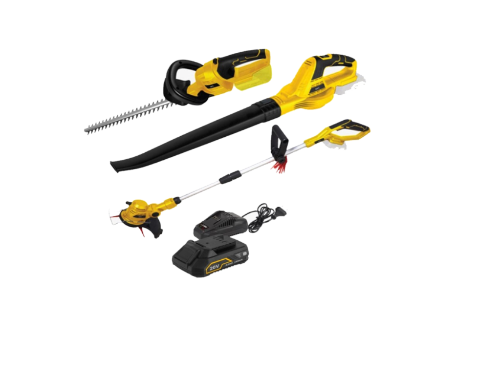 סט 3 כלי גינון + מטען וסוללה GPT 20V