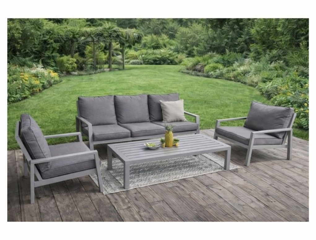 פהדה - מערכת ישיבה אפור תלת אלומיניום GARDA