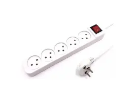 רב שקע 5 יציאות +כבל עד 3 מטר + מ"ז FETAYA פתיה