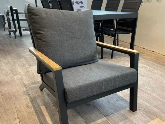 לוזון - מערכת ישיבה אפור תלת אלומיניום/פוליווד GARDA