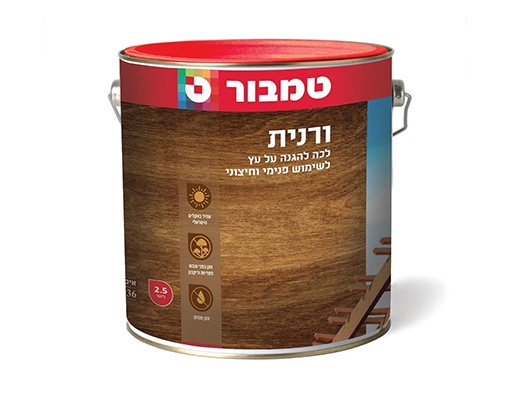 ורנית לעץ ע"ב מים שקוף משי 4.5 ליטר טמבור TAMBUR