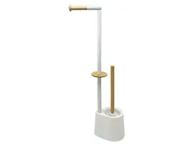 מאליבו מעמד נייר טואלט+מברשת ואחסון   לבן במבוק ספאדיני