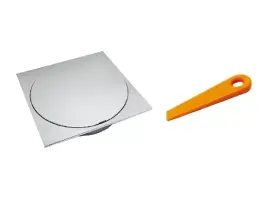 סטיל גמבו 120*120 מ"מ – מכסה מרובע כרום ספאדיני