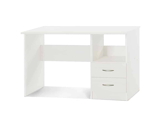 שולחן דגם 225 כתיבה עם שתי מגירות לבן יראון YIRON