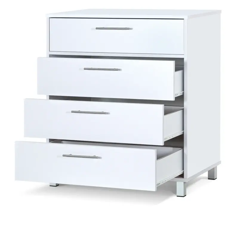 שידה 4 מגירות לבן דגם 384 יראון YIRON