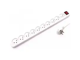 רב שקע 10 יצאות +כבל 1 מטר+מ"ז FETAYA פתיה