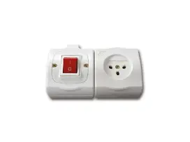 שקע מזגן+מ"ז 2P ירדן עה"ט 16A 10/1  FETAYA פתיה