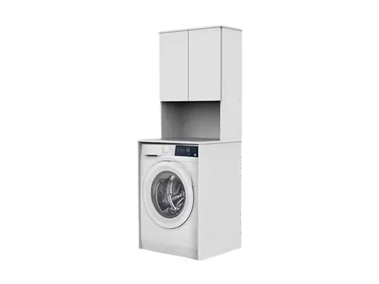 ארונית למכונת כביסה משולבת אחסון צבע לבן דגם 411 יראון YIRON