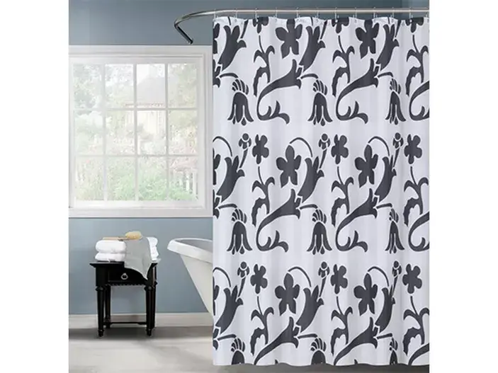 וילון אמבטיה 1.80*2.40 פרח שחור ספאדיני