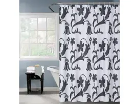 וילון אמבטיה 1.80*2.40 פרח שחור ספאדיני