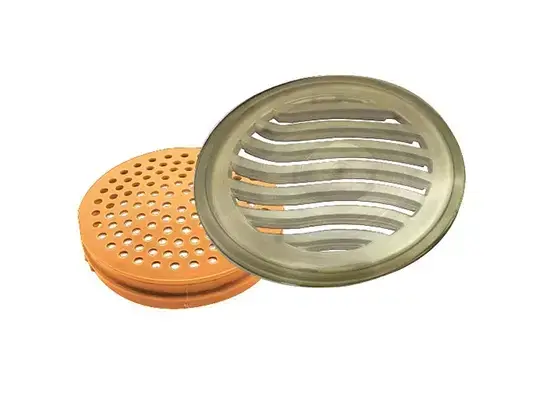 סטיל גמבו 120 מ"מ – רשת עגולה + מסננת זהב מוברש ספאדיני