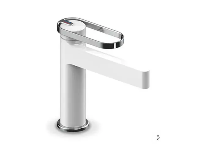 ברז מיקסר ניצב בינוני לבן (S6000) שגיב