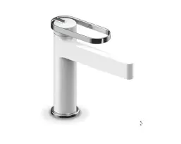 ברז מיקסר ניצב בינוני לבן (S6000) שגיב