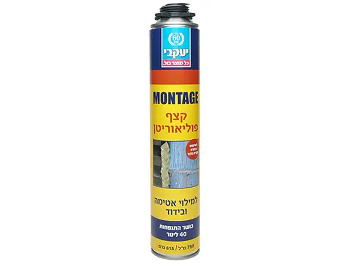 קצף פוליאורטאן לאקדח 750 מ"ל יעקובי