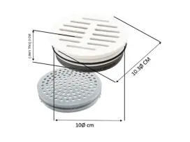 קליקון  רשת ללא שוליים לפתח ניקוז לבן ספאדיני