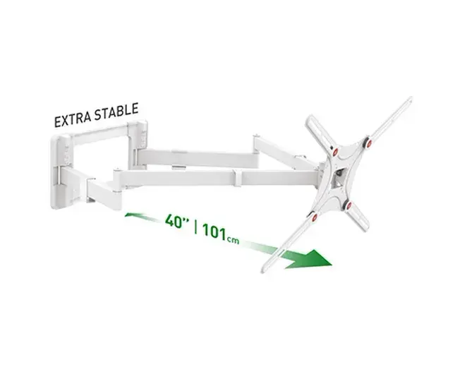 זרוע כפולה 4 תנועות 13-80 לבן - זרועות ברקן