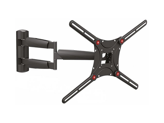 זרוע ברקן 4 תנועות למסכי טלוויזיה שטוחים/ קעורים - סיבוב בקיר, קיפול סיבוב במסך והטייה זרועות ברקן