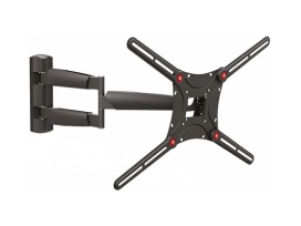 זרוע ברקן 4 תנועות למסכי טלוויזיה שטוחים/ קעורים - סיבוב בקיר, קיפול סיבוב במסך והטייה זרועות ברקן