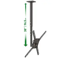 זרוע תקרה 65-29 שחור - זרועות ברקן