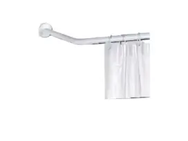 מוט תליה פינתי גמיש לוילון אמבטיה 300 מ"מ כרום ספאדיני