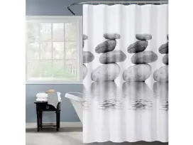 וילון אמבטיה 1.80*2.40 מ' חלוקי נחל   ספאדיני