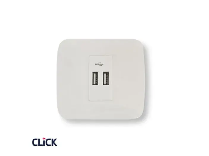 שקע USB 2.4A כפול CLICK ק-55 תה"ט FETAYA פתיה