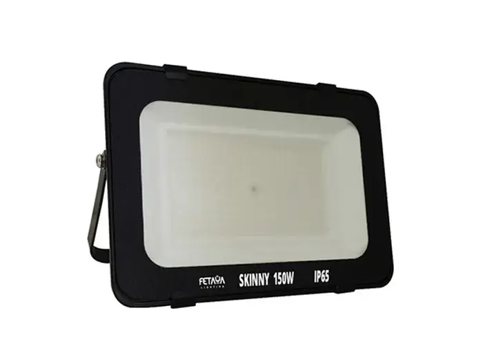 פנס הצפה SKINNY 150W שחור גוון 65K FETAYA פתיה