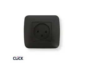 שקע ישראלי CLICK ק-55 16A תה"ט שחור FETAYA