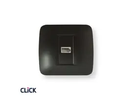 שקע טלפון CLICK ק-55 16A תה"ט שחור  FETAYA פתיה