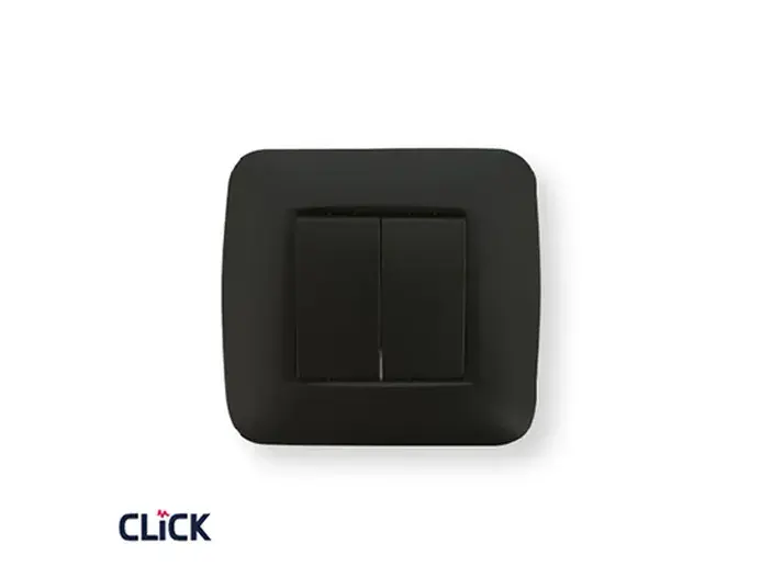 מפסק כפול (2 מפסק יחיד ) רחב CLICK ק-55 שחור FETAYA פתיה