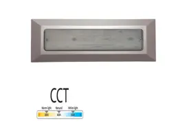 גוף תאורה שבילית לד מלבני אפור IP-65 4.4W FETAYA פתיה