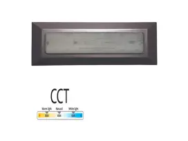 גוף תאורה שבילית לד מלבני שחור IP-65 4.4W FETAYA פתיה