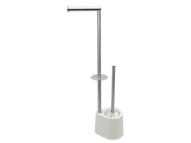 מאליבו-מעמד נייר טואלט+מברשת ואחסון-לבן-נירוסטה ספאדיני