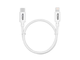 כבל טעינה מהירה TYPE C TO LIGHTNING אורך כ- 1 מטר בצבע לבן FETAYA