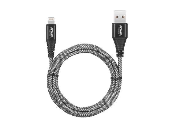 כבל טעינה מהירה USB TO LIGHTNING אורך כ- 1.5 מטר בצבע שחור FETAYA