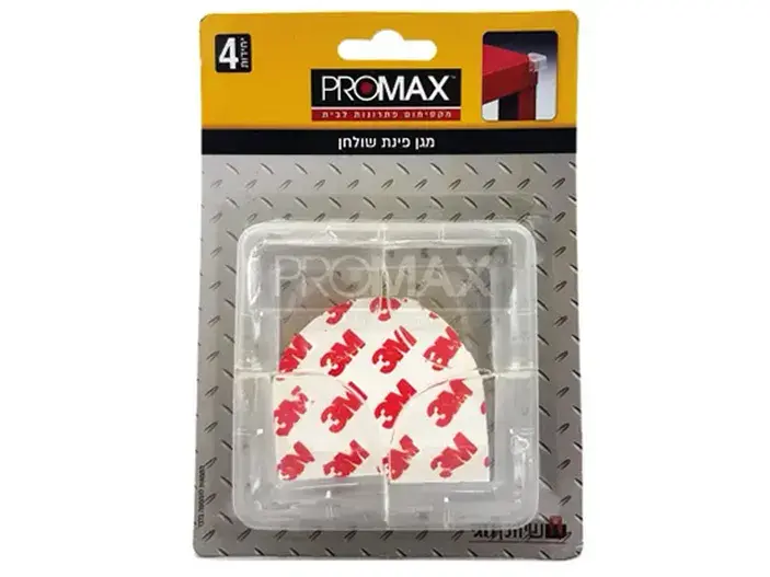 מגן פינה לשולחן שקוף 4 יח' בבליסטר PROMAX