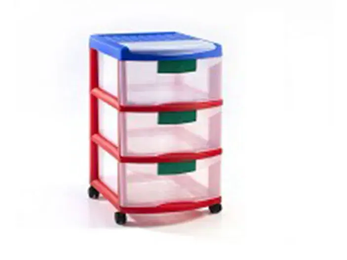 ארגונית מגירות 3 עמוק אדום כתר KETER