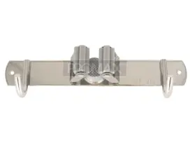 מחזיק מטאטא מנירוסטה*1 תפסן +2 ווי נירוסטה בבליסטר