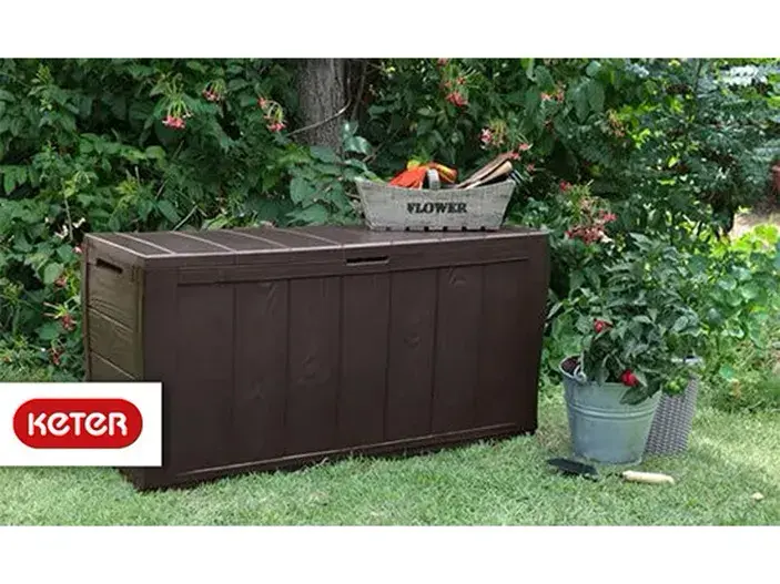 ארגז אחסון 270 שרווד - חום כתר KETER
