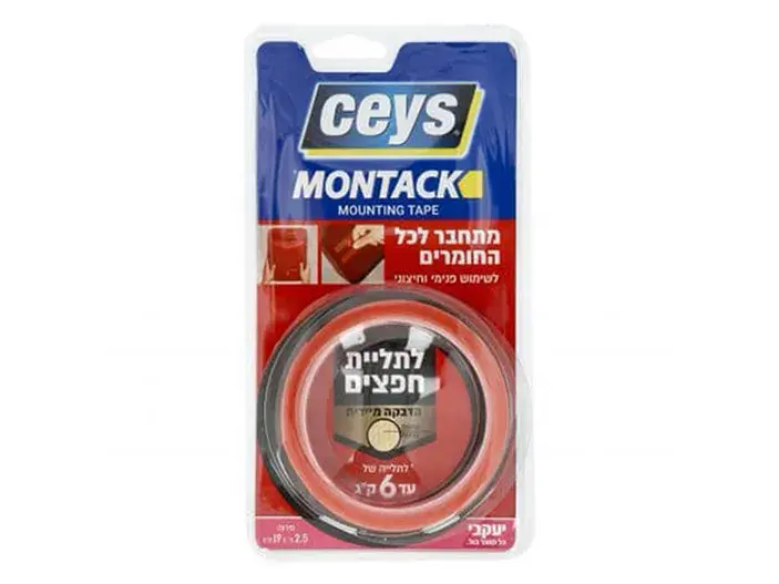מונטק-סרט הדבקה דו צדדי עוצמתי יעקובי