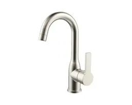 ברז מיקסר ברבור קצר מתכוונן S1000) A2) ניקל מוברש שגיב