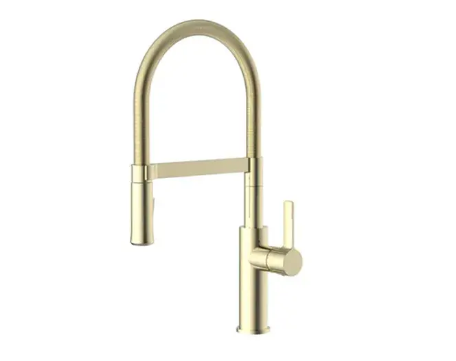 ברז מיקסר מטבח נשלף למטה S5000) P3) זהב שגיב