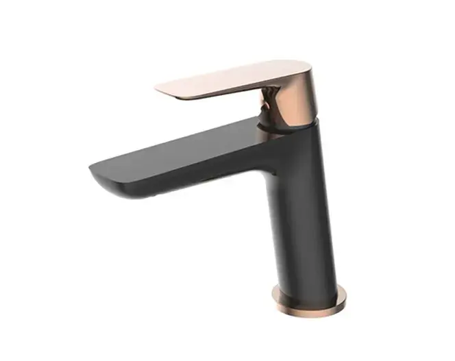 ברז מים קרים גבוה S4000) C4) שחור מט/רוז גולד שגיב