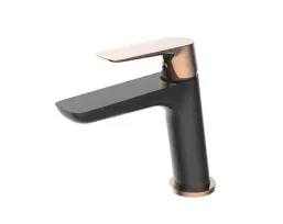 ברז מים קרים גבוה S4000) C4) שחור מט/רוז גולד שגיב