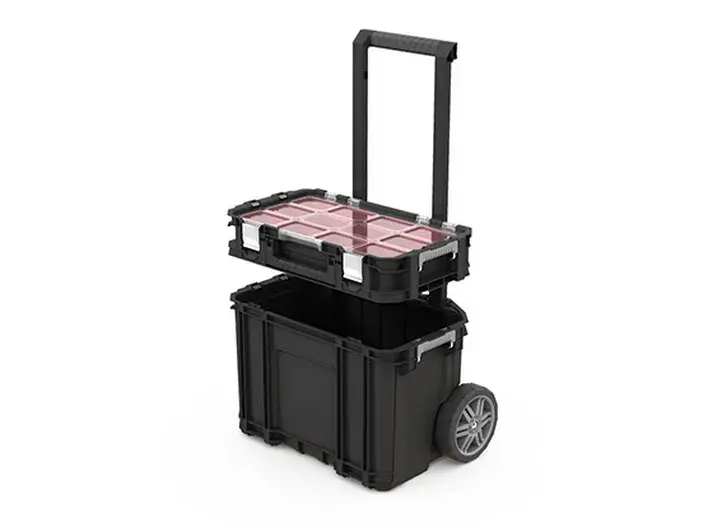 עגלת קונקט + ארגונית - שחור כתר KETER