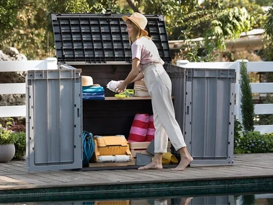 מחסן גינה מידי פריים 13274 אפור - כתר KETER