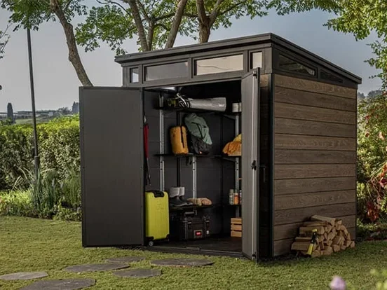 מחסן גינה דקו 7*7 פנט אגוז - כתר KETER