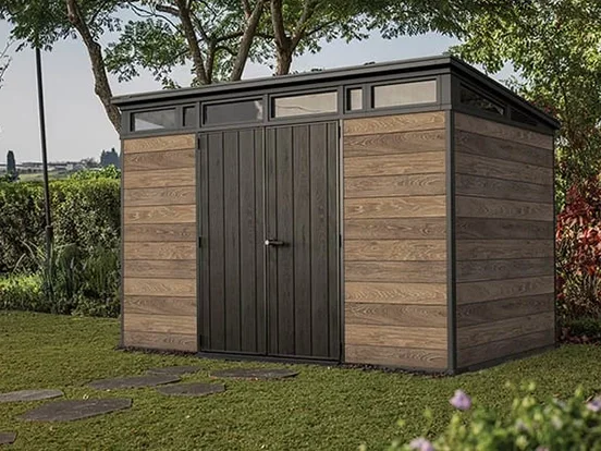 מחסן גינה דקו 7*11 פנט אגוז - כתר KETER