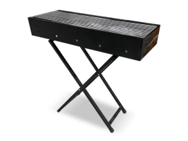 מנגל פחמים רגליים מתכוונות שחור 30*80 ס"מ ALI SLAMY